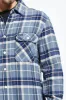 Bowery L/S Flannel - Flint Blue/Twilight Blue/Beige sold by Brixton