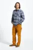 Bowery L/S Flannel - Flint Blue/Twilight Blue/Beige sold by Brixton