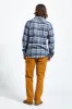 Bowery L/S Flannel - Flint Blue/Twilight Blue/Beige sold by Brixton