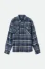 Bowery L/S Flannel - Flint Blue/Twilight Blue/Beige sold by Brixton