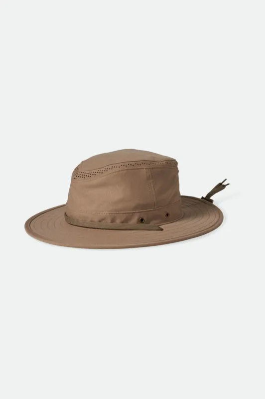Coolmax Packable Safari Bucket Hat - Khaki sold by Brixton