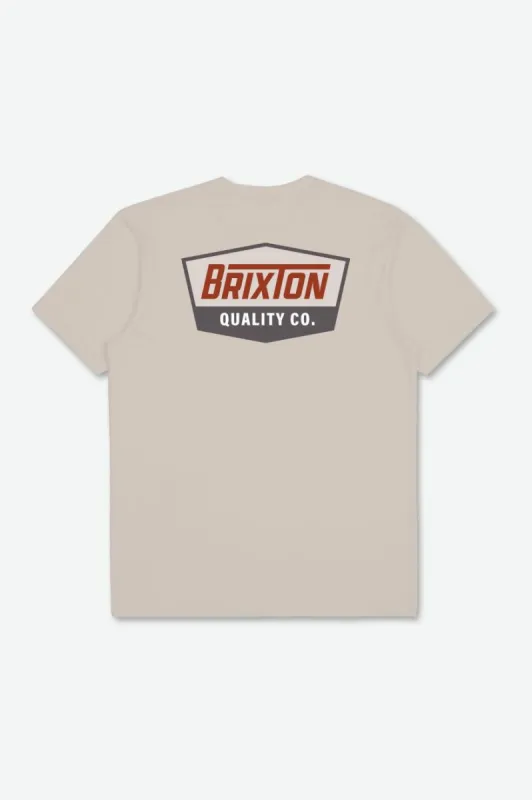 Regal S/S Standard Tee - Cream/Barn Red sold by Brixton