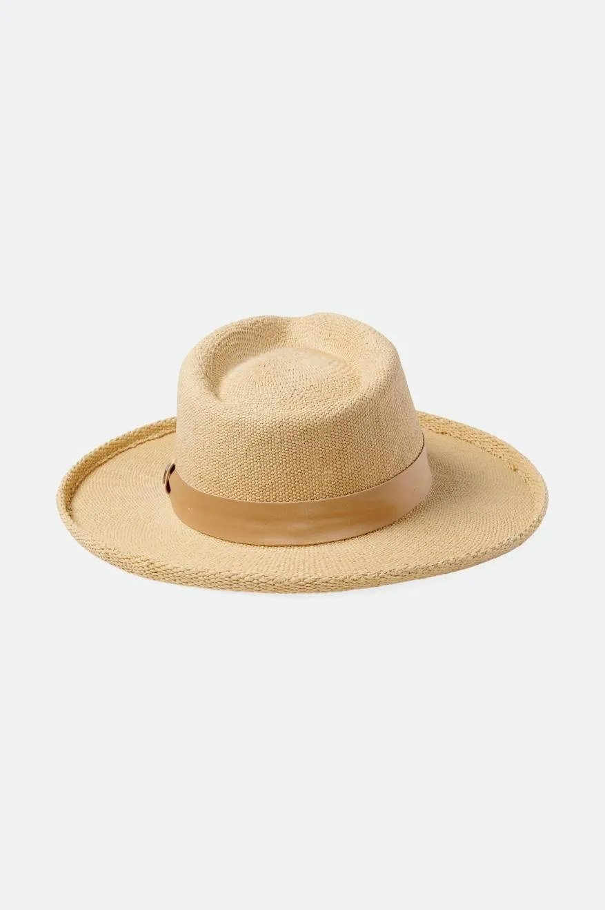 Victoria Straw Fedora - Natural/Oat Milk sold by Brixton product image thumbnail 3