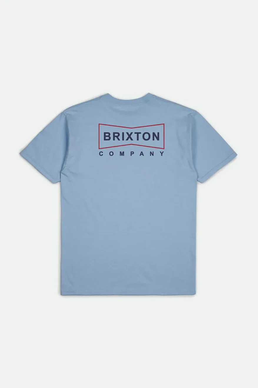 Wedge S/S Standard Tee - Light Blue sold by Brixton product image thumbnail 2