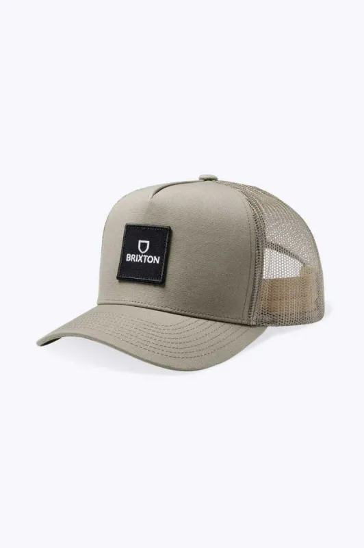 Alpha Block Netplus Trucker Hat - Cinder Grey/Cinder Grey sold by Brixton