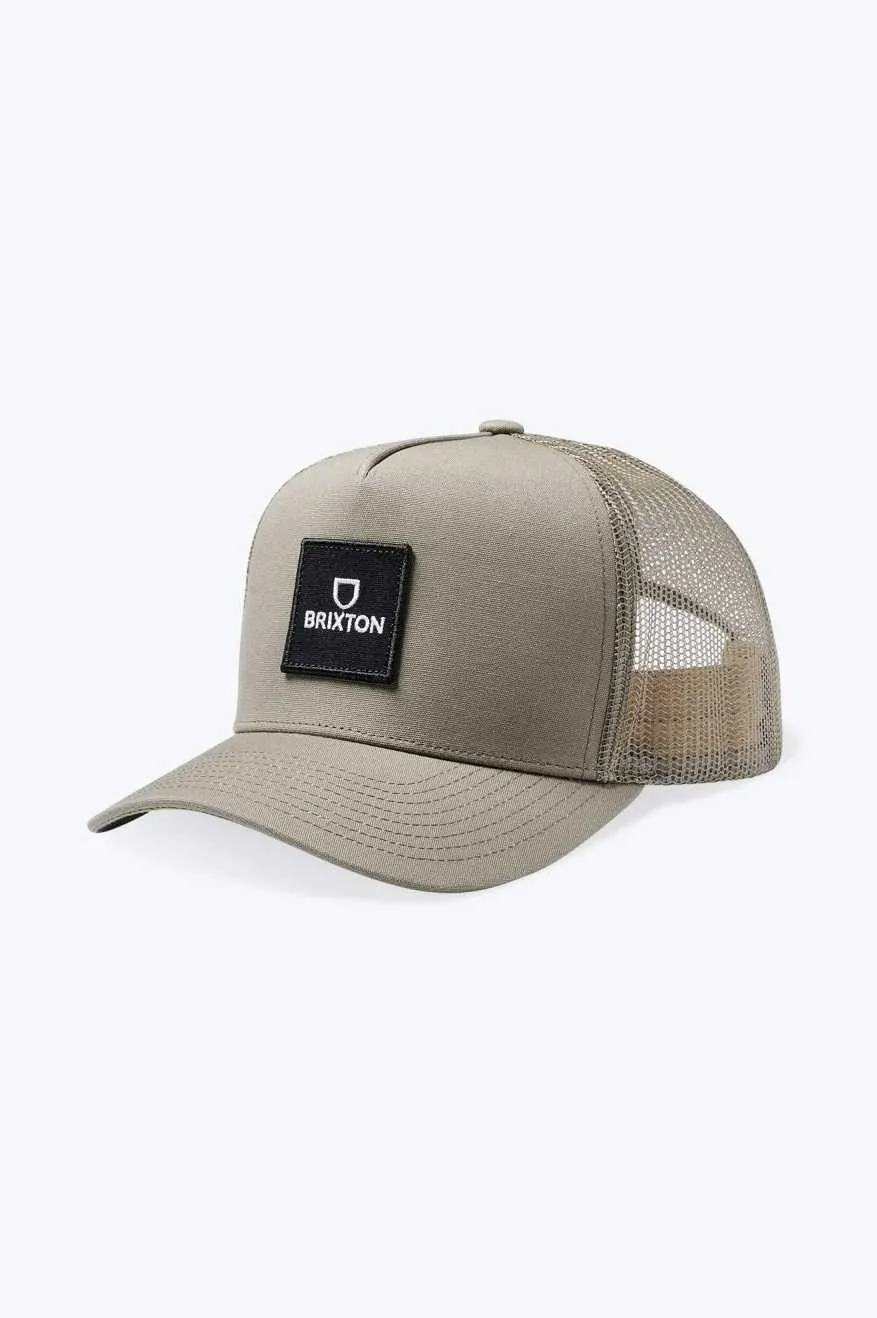 Alpha Block Netplus Trucker Hat - Cinder Grey/Cinder Grey sold by Brixton