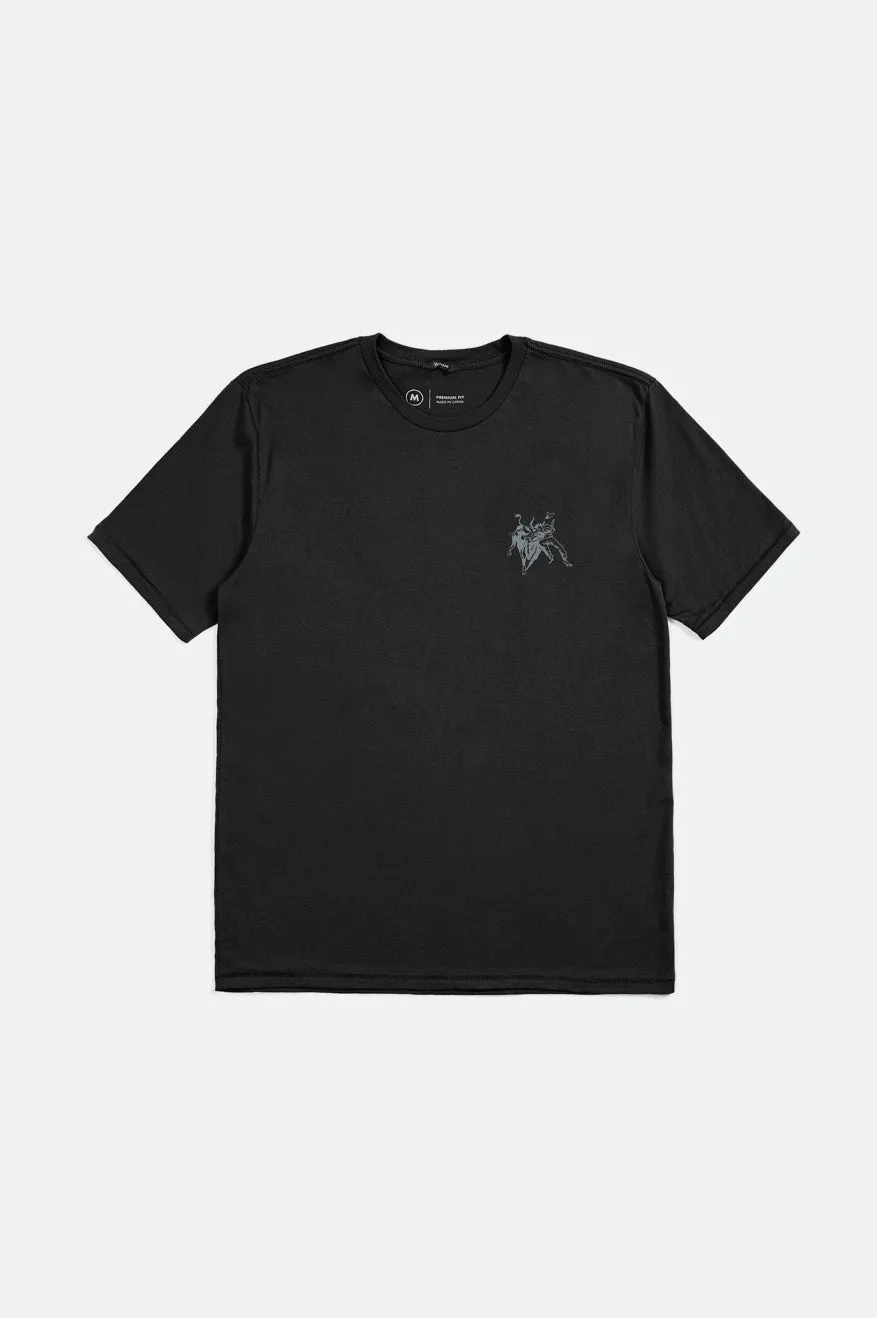 West S/S Tailored Tee - Black sold by Brixton