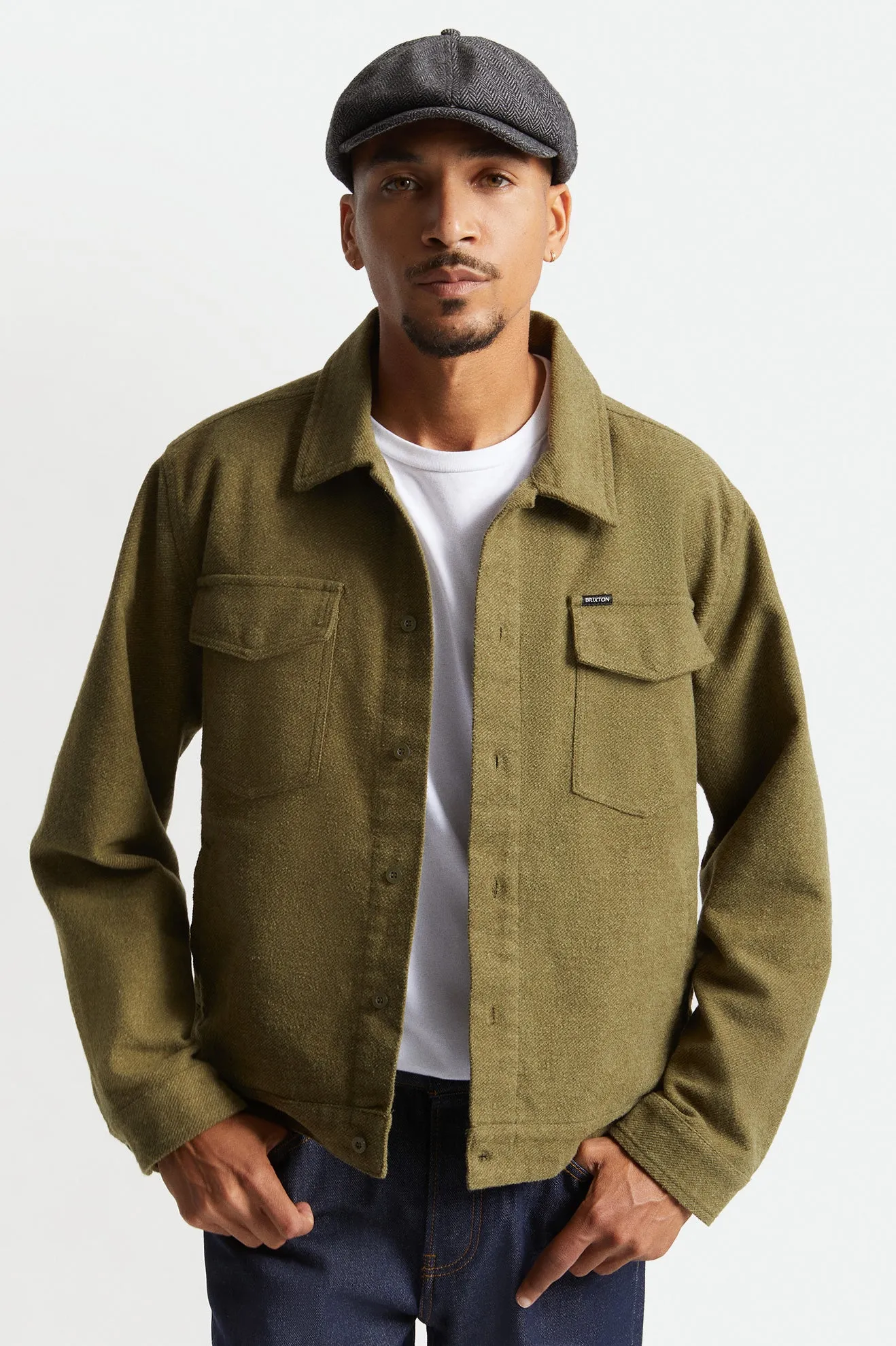 Bowery Trucker Jacket - Military Olive sold by Brixton product image thumbnail 5