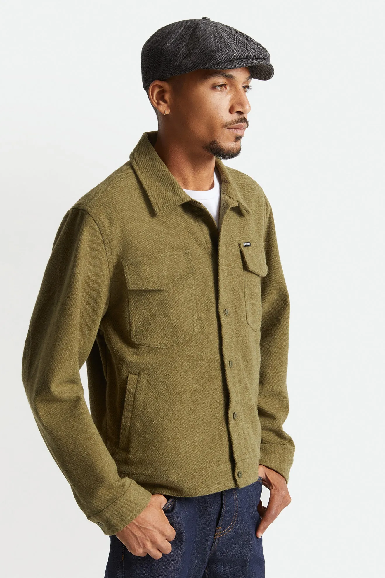 Bowery Trucker Jacket - Military Olive sold by Brixton product image thumbnail 3