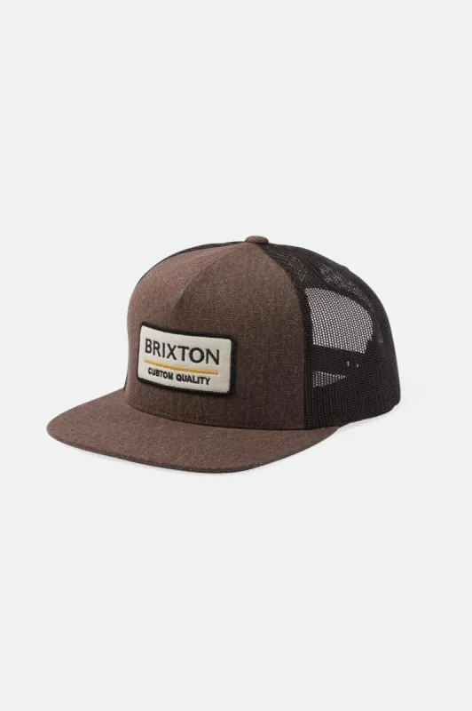 Palmer Proper MP Trucker Hat - Dark Earth/Dark Earth sold by Brixton