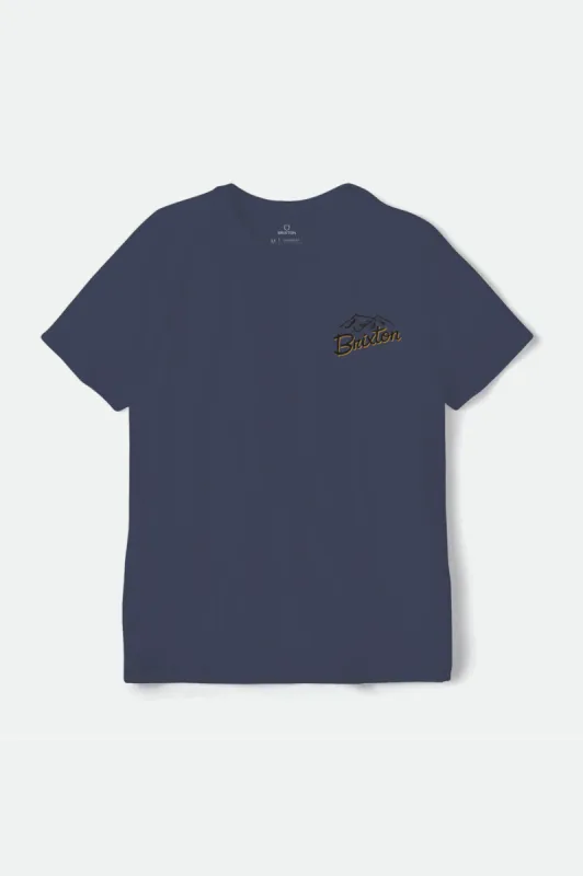 Welton S/S Standard Tee - Washed Navy sold by Brixton