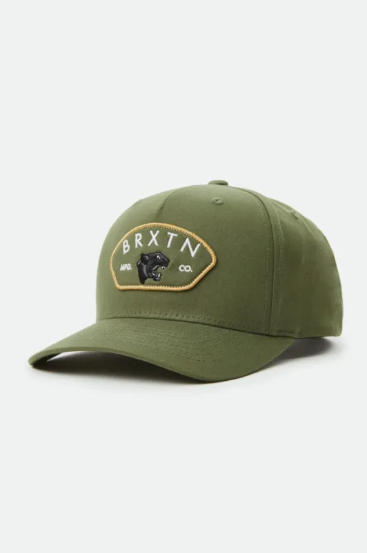 Waylon MP Snapback - Washed Olive sold by Brixton