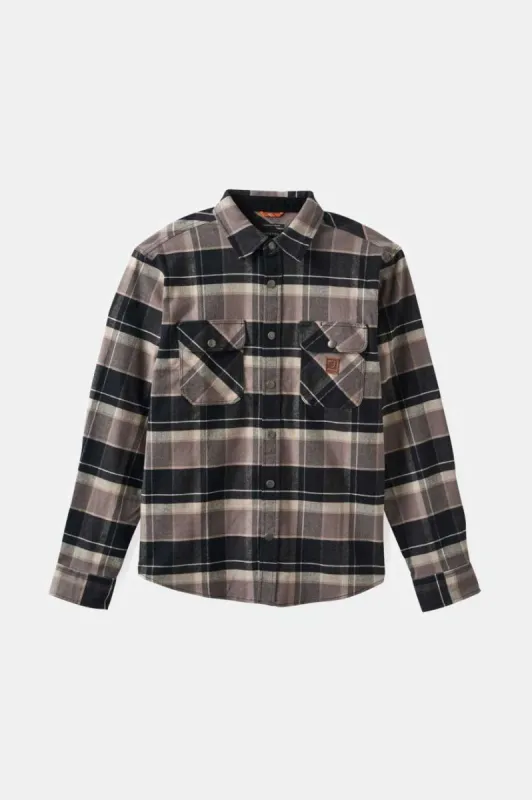 Builders Bowery Stretch Water Resistant L/S Flannel - Black/Charcoal/Beige sold by Brixton