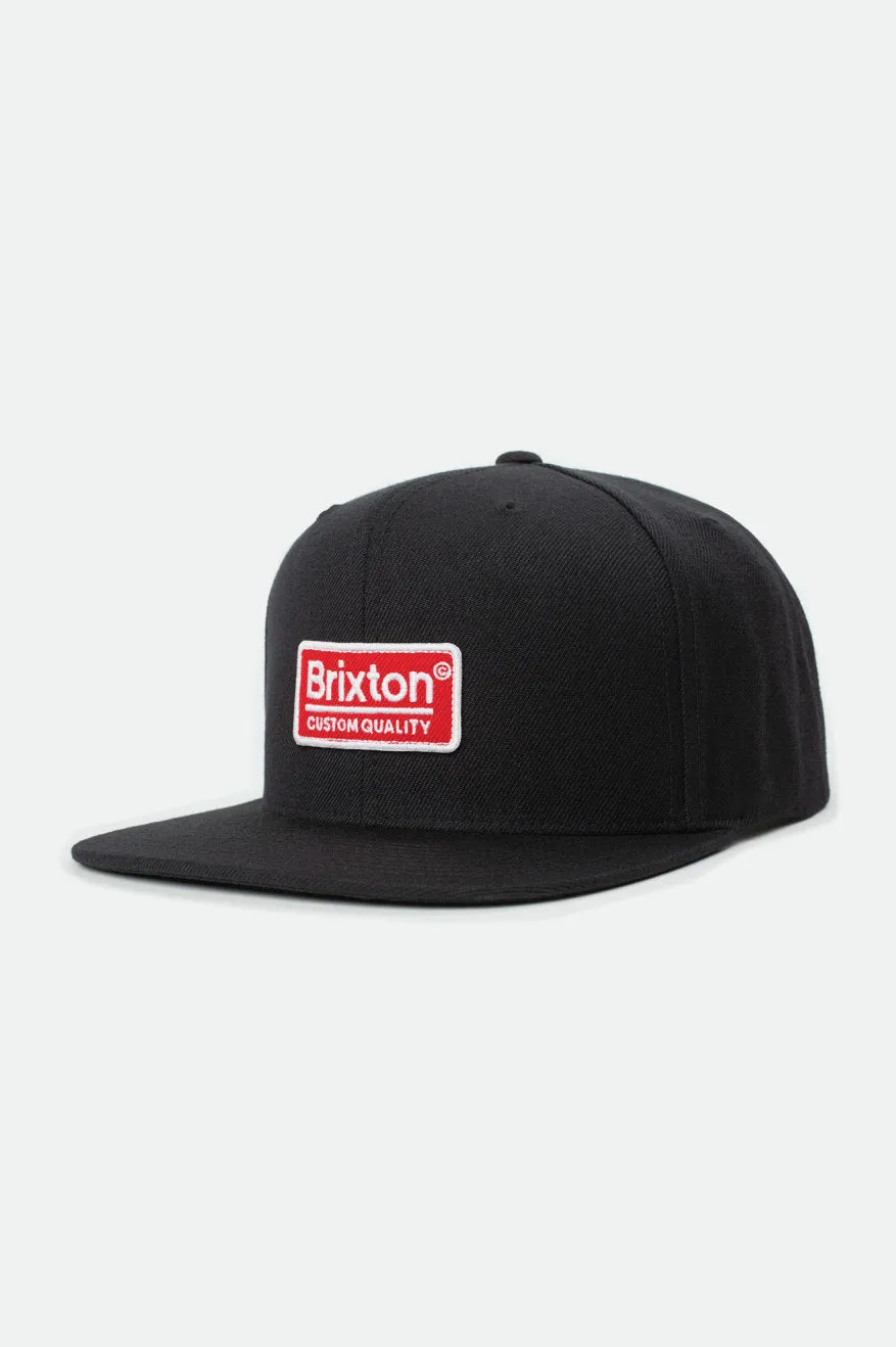 Palmer II MP Snapback - Black/Sunrise sold by Brixton