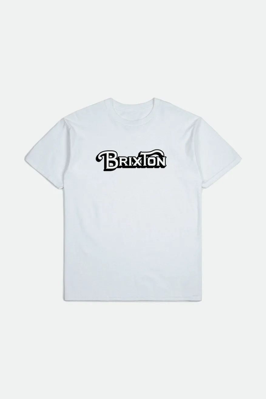Boys Grade S/S Standard Tee - White/Black sold by Brixton