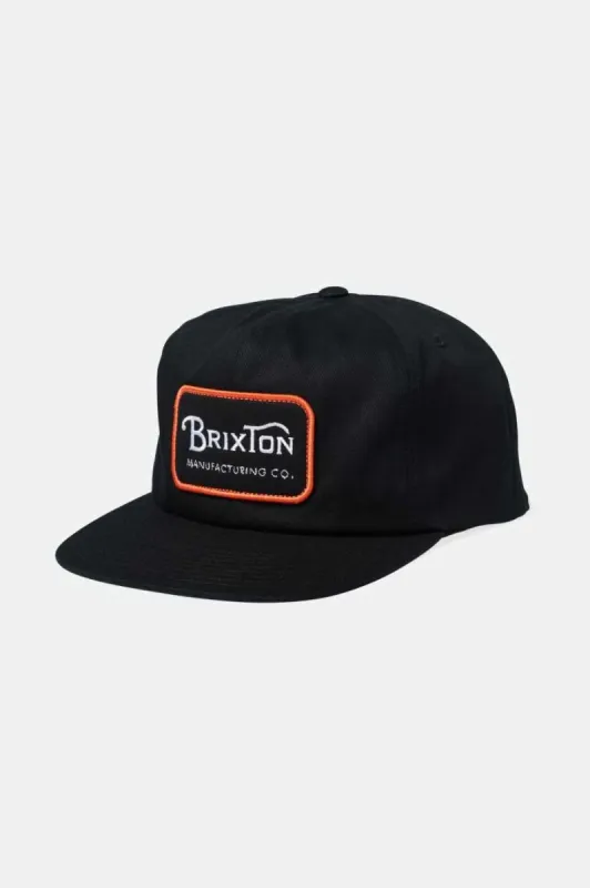 Grade Snapback - Black/Orange/White sold by Brixton
