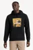 Alpha Square Art Hood - Black sold by Brixton