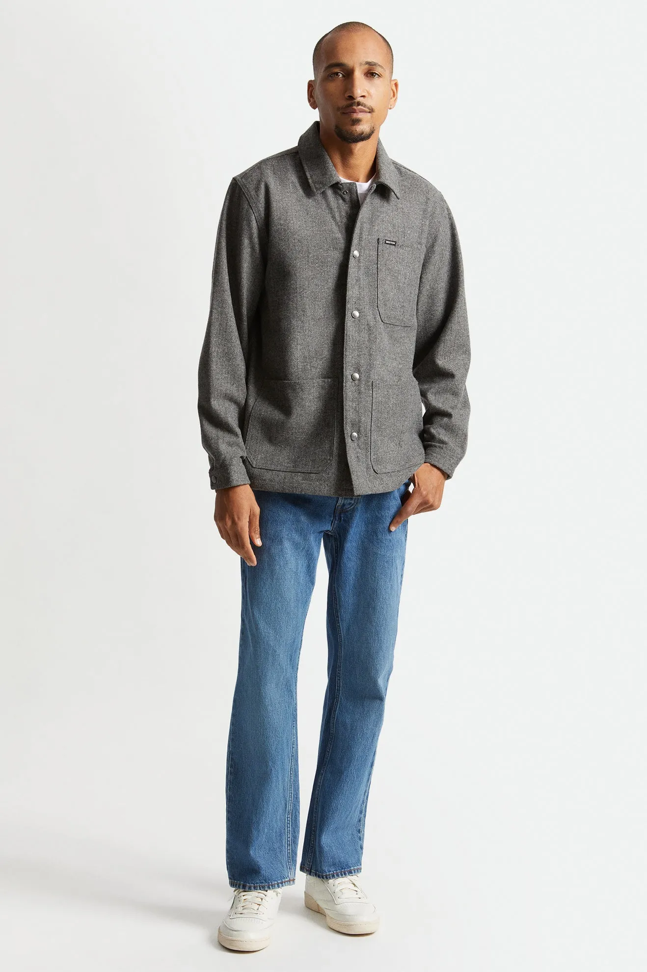 Survey Chore Coat - Black/Grey Herringbone sold by Brixton product image thumbnail 3