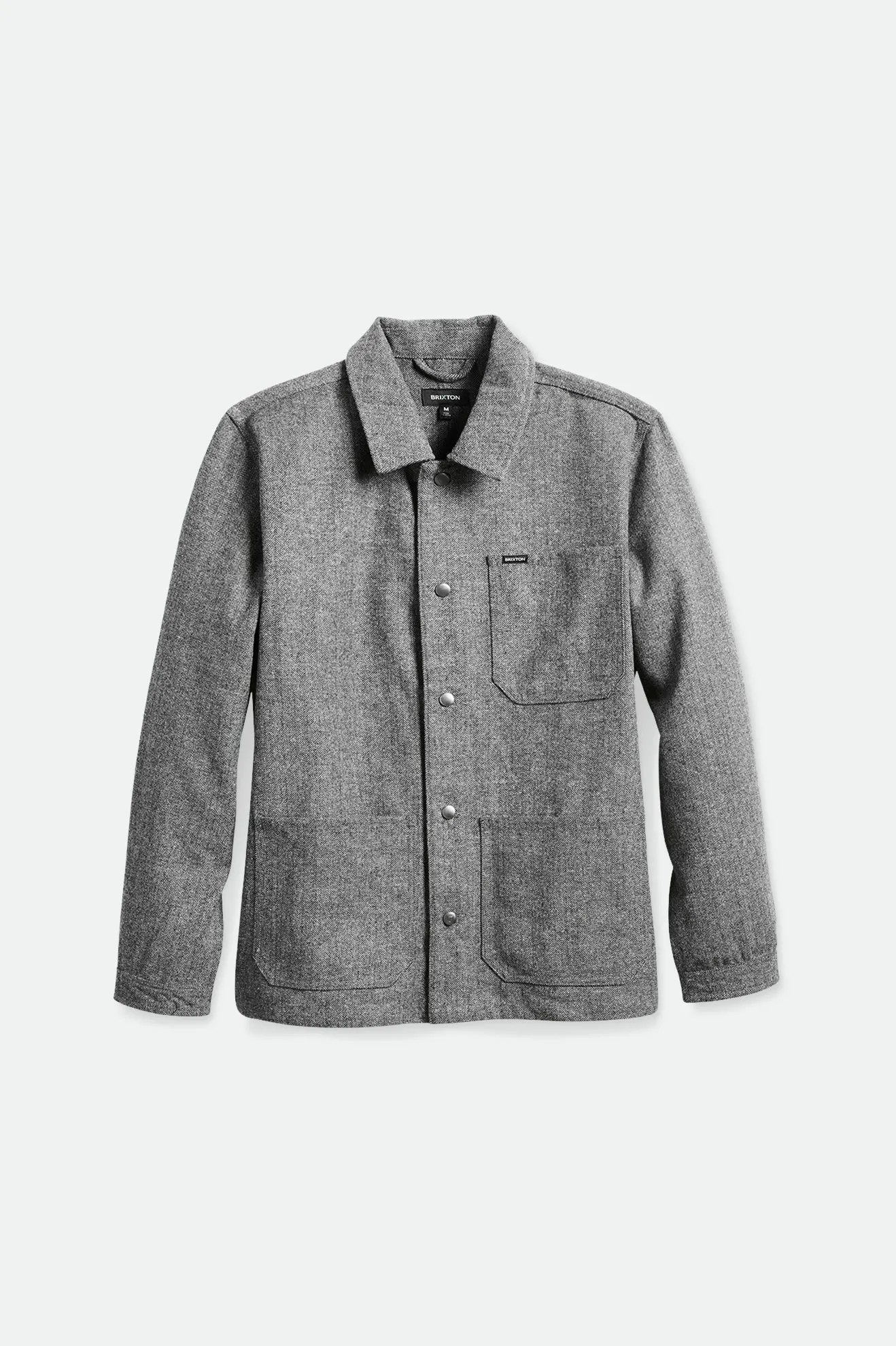 Survey Chore Coat - Black/Grey Herringbone sold by Brixton