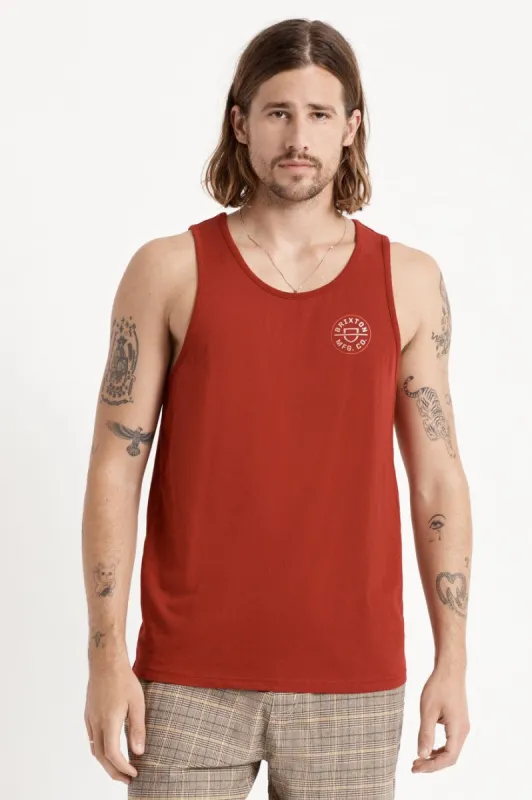 Crest Tank - Crimson sold by Brixton