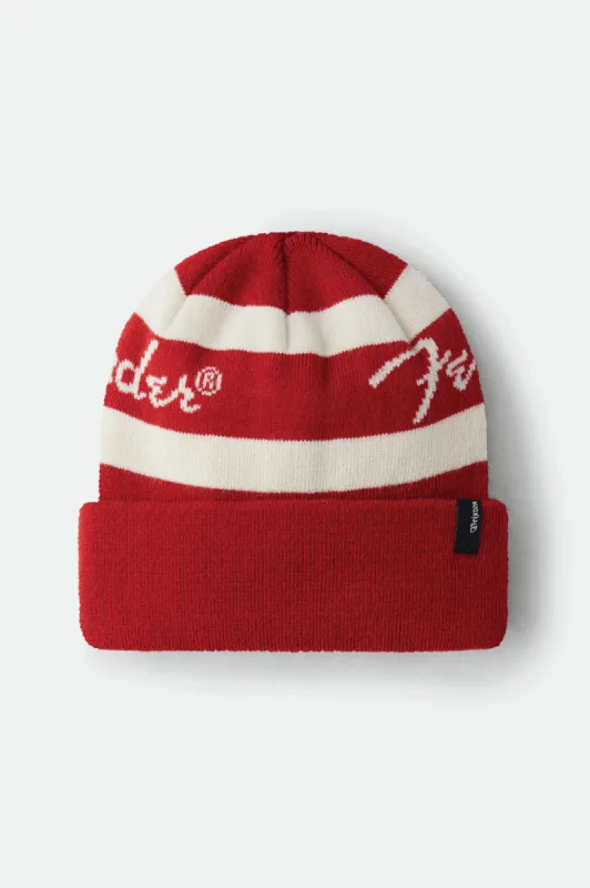 Brixton x Fender Sonic Beanie - Candy Apple Red made by Brixton