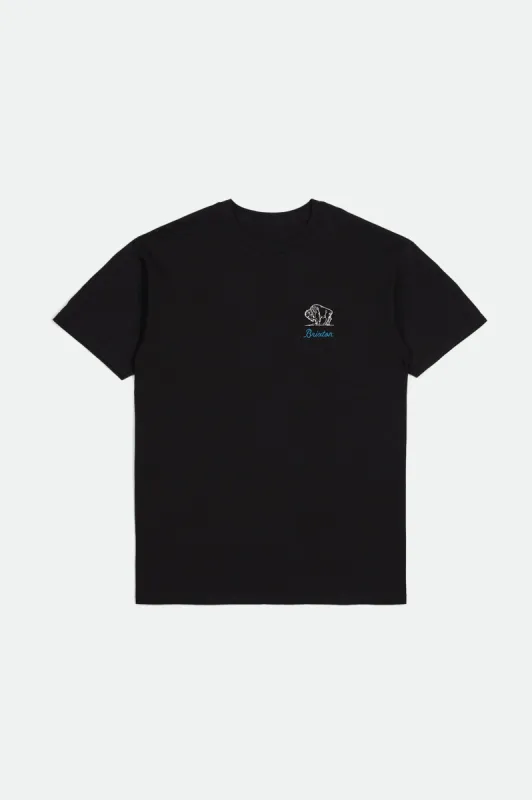 Prairie S/S Standard Tee - Black sold by Brixton