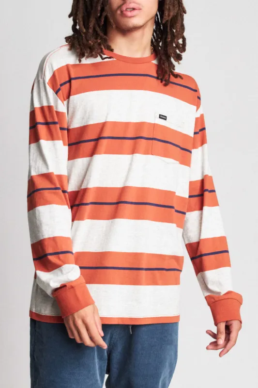 Hilt L/S Pocket Tee - Henna/Ash made by Brixton