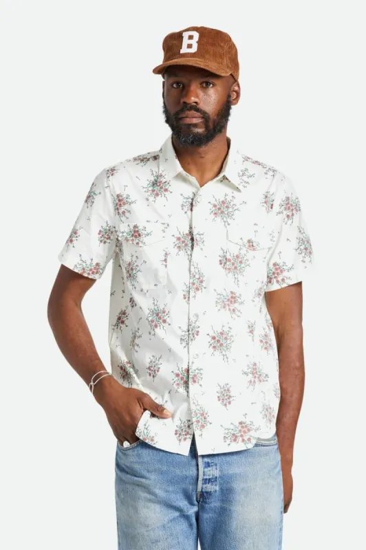 Wayne Stretch S/S Woven Shirt - Off White Wild Floral sold by Brixton