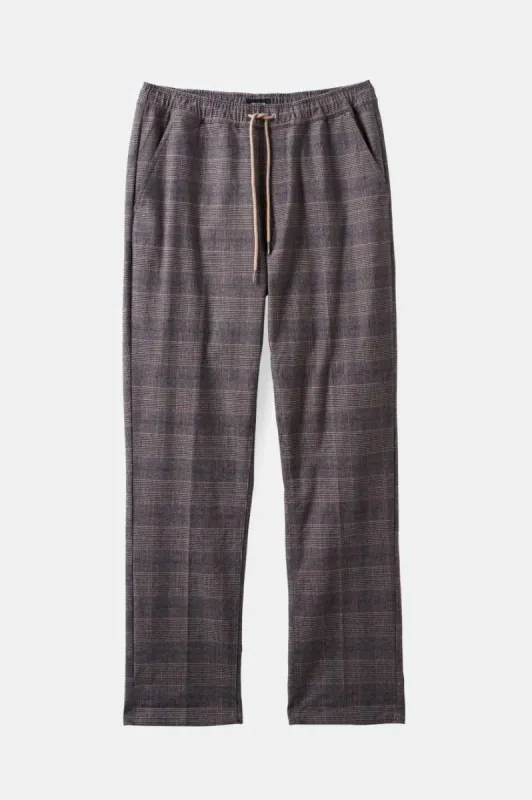 Broadway Houndstooth E-waist Relaxed Pant - Brown/Cream Houndstooth made by Brixton
