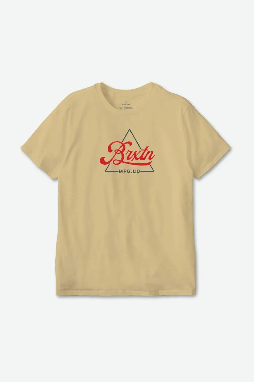 Earlston S/S Tailored Tee - Straw sold by Brixton