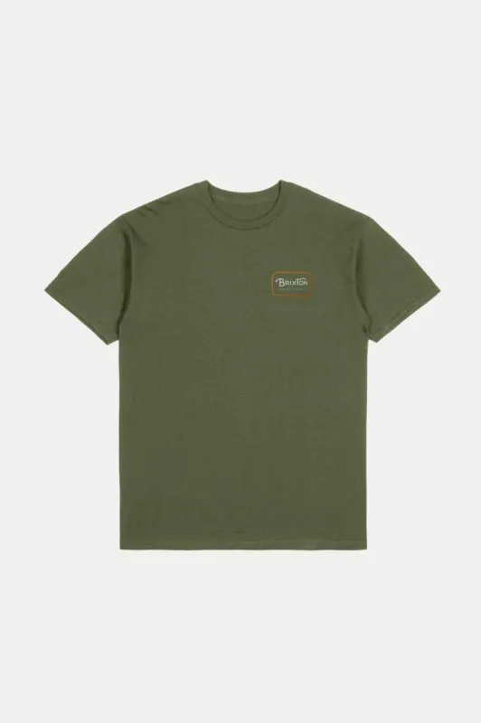 Grade S/S Standard T-Shirt - Ivy Green/Rust/Off White sold by Brixton
