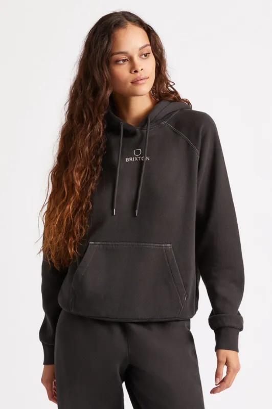 Vintage Raglan Hoodie - Washed Black sold by Brixton