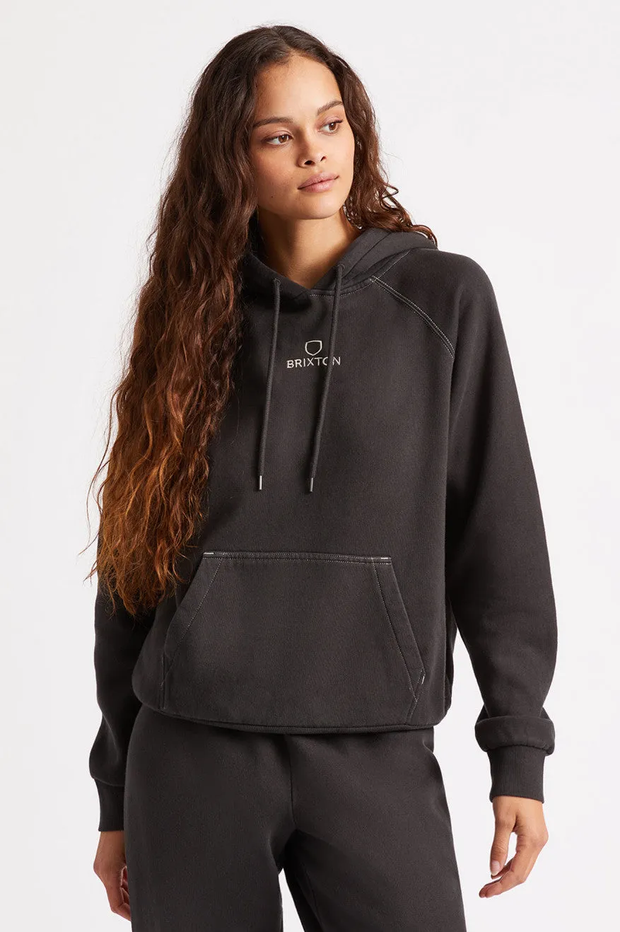 Vintage Raglan Hoodie - Washed Black sold by Brixton