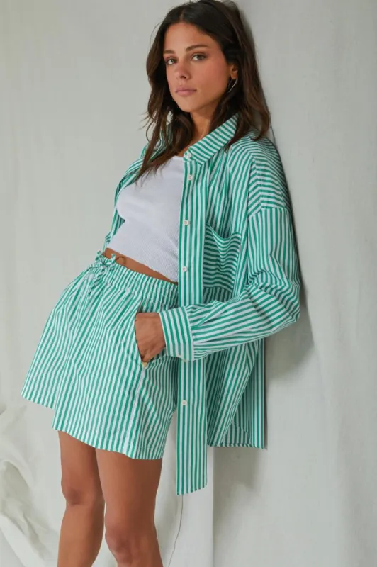 Sidney Oversized L/S Woven - Leprechaun made by Brixton