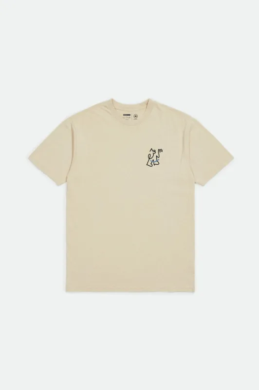 Motion S/S Standard Tee - Sand sold by Brixton
