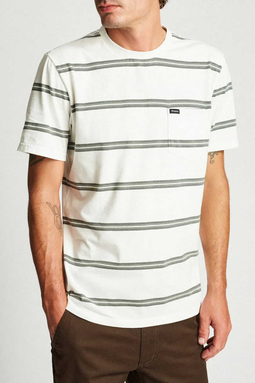 Hilt Washed S/S Pocket Tee - Off White/Pine sold by Brixton product image thumbnail 2
