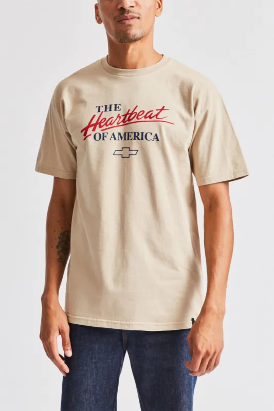 Heartbeat S/S Standard Tee - C-10 Safari sold by Brixton