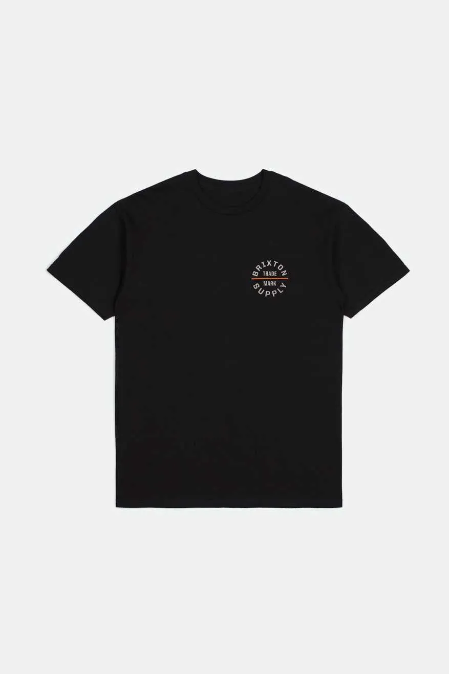 Oath V S/S Standard T-Shirt - Black/Whitecap/Persimmon Ornage sold by Brixton