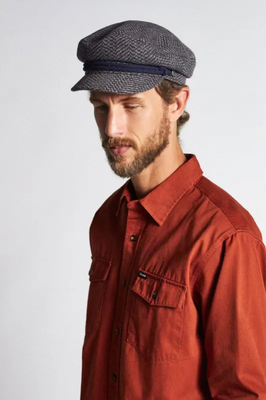 Fiddler Cap - Washed Navy/Mauve sold by Brixton