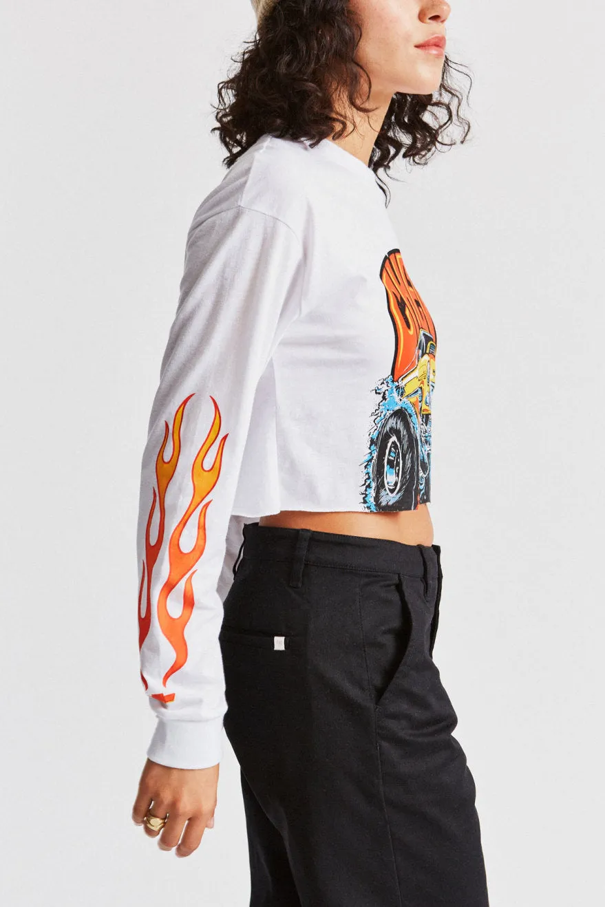 55 Heavy L/S Crop Tee - El Camino White sold by Brixton product image thumbnail 2