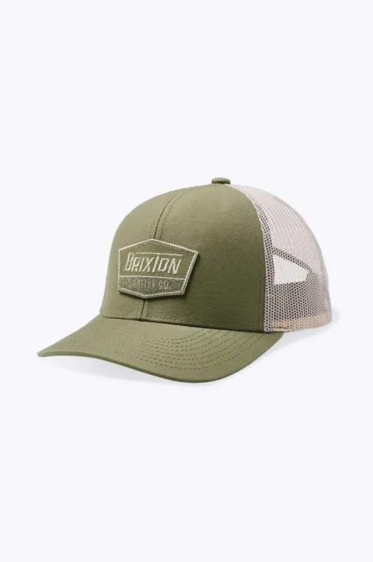 Regal Netplus Trucker Hat - Olive Surplus/Sand sold by Brixton