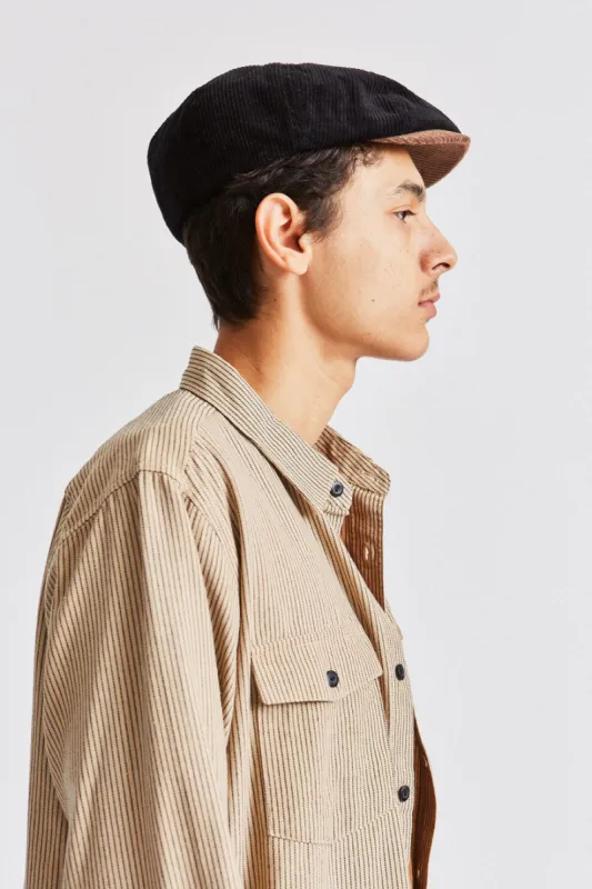 Brood Corduroy Snap Cap - Bison/Black sold by Brixton