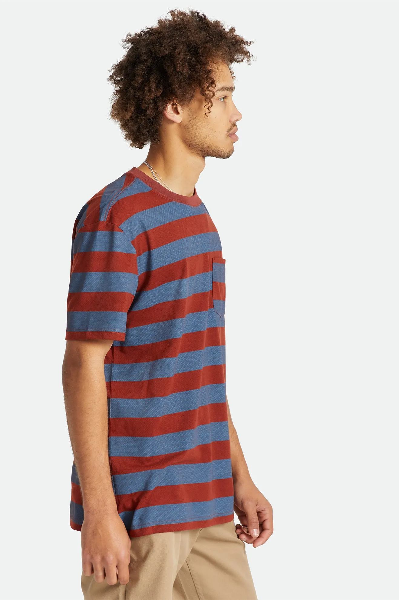 Hilt Utility S/S Pocket Knit - Dark Brick/Joe Blue sold by Brixton product image thumbnail 4