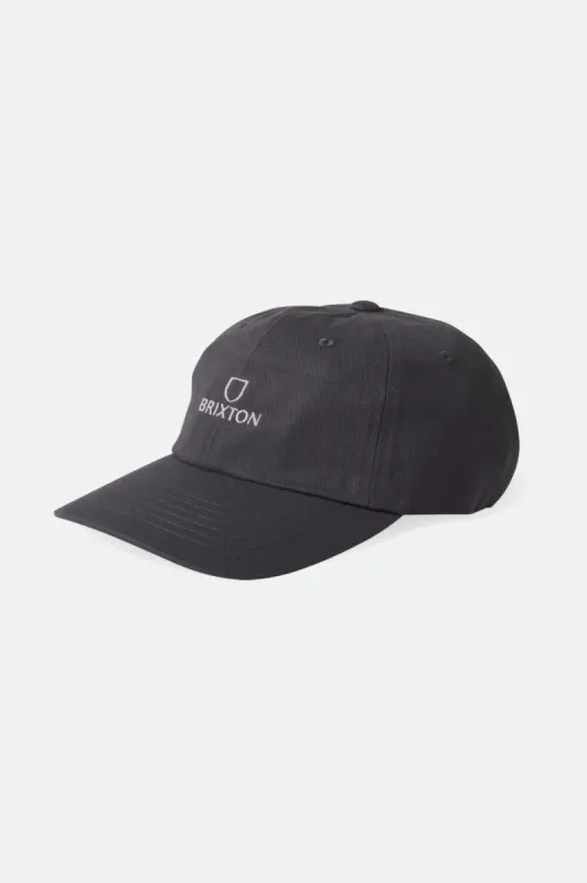 Alpha LP Adjustable Hat - Washed Navy Vintage Wash sold by Brixton