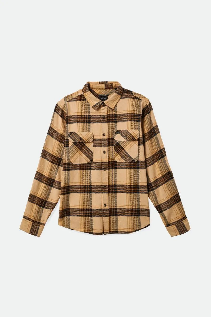 Bowery Flannel - Sand/Black sold by Brixton