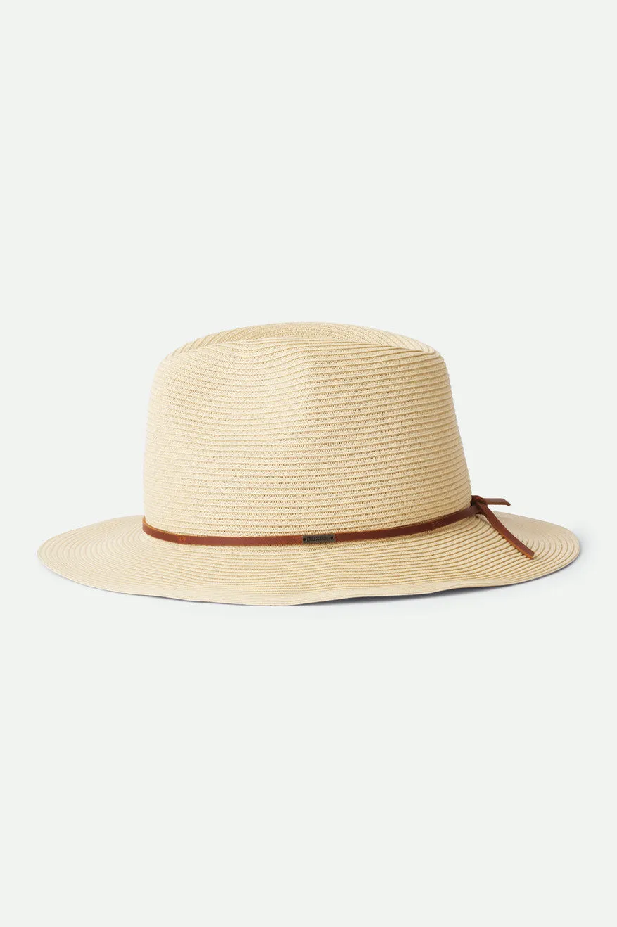 Wesley Straw Packable Fedora - Tan sold by Brixton product image thumbnail 2