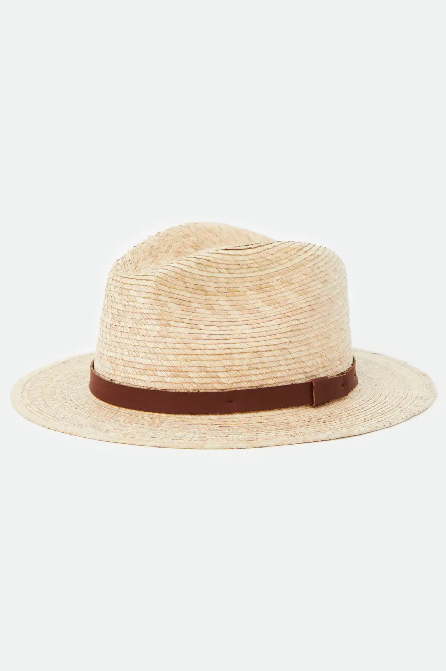 Messer Straw Fedora - Tan sold by Brixton
