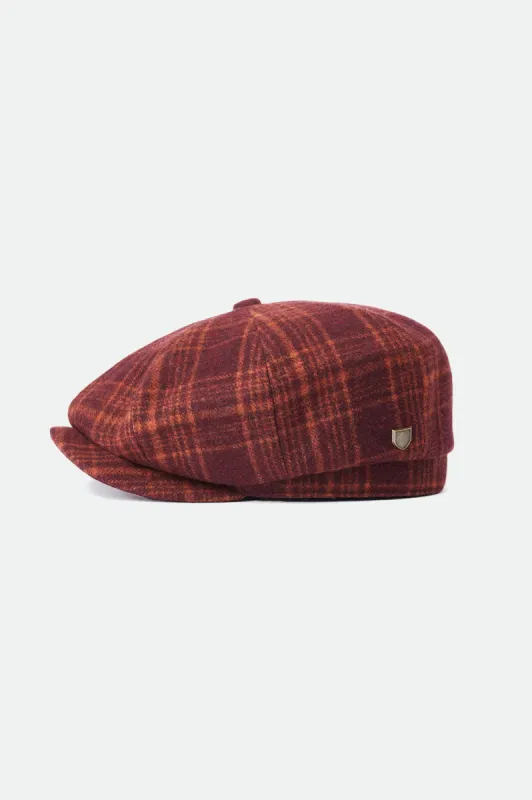 Brood Baggy Snap Cap - Crimson sold by Brixton