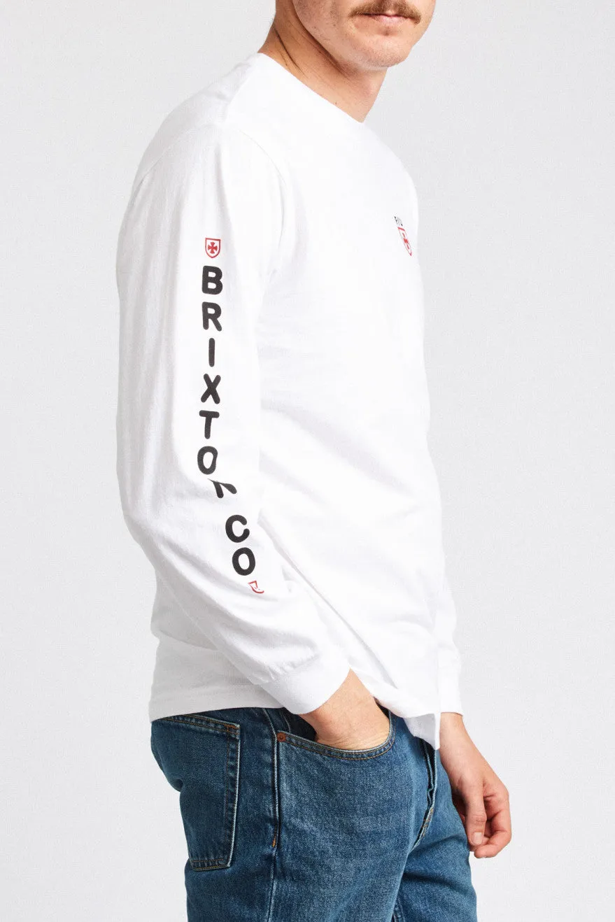 Frame L/S Standard Tee - White sold by Brixton product image thumbnail 2