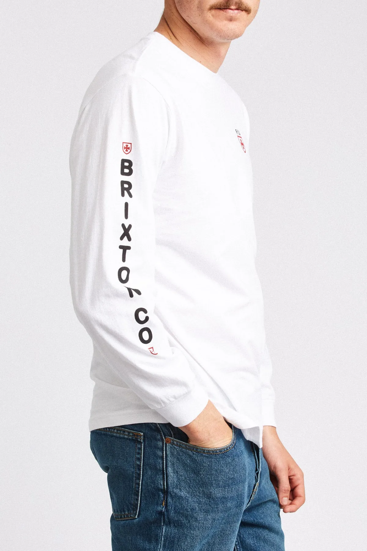 Frame L/S Standard Tee - White sold by Brixton product image thumbnail 4